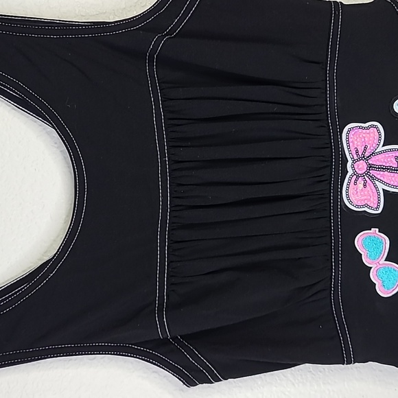 BCBG Dress Size Small Black White Embellished Cut Out Back Cute Travel Casual - Picture 4 of 9